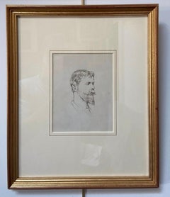 Theodore Blake Wirgman (1848-1925)  Portrait of Ernest Albert Waterlow, drawing