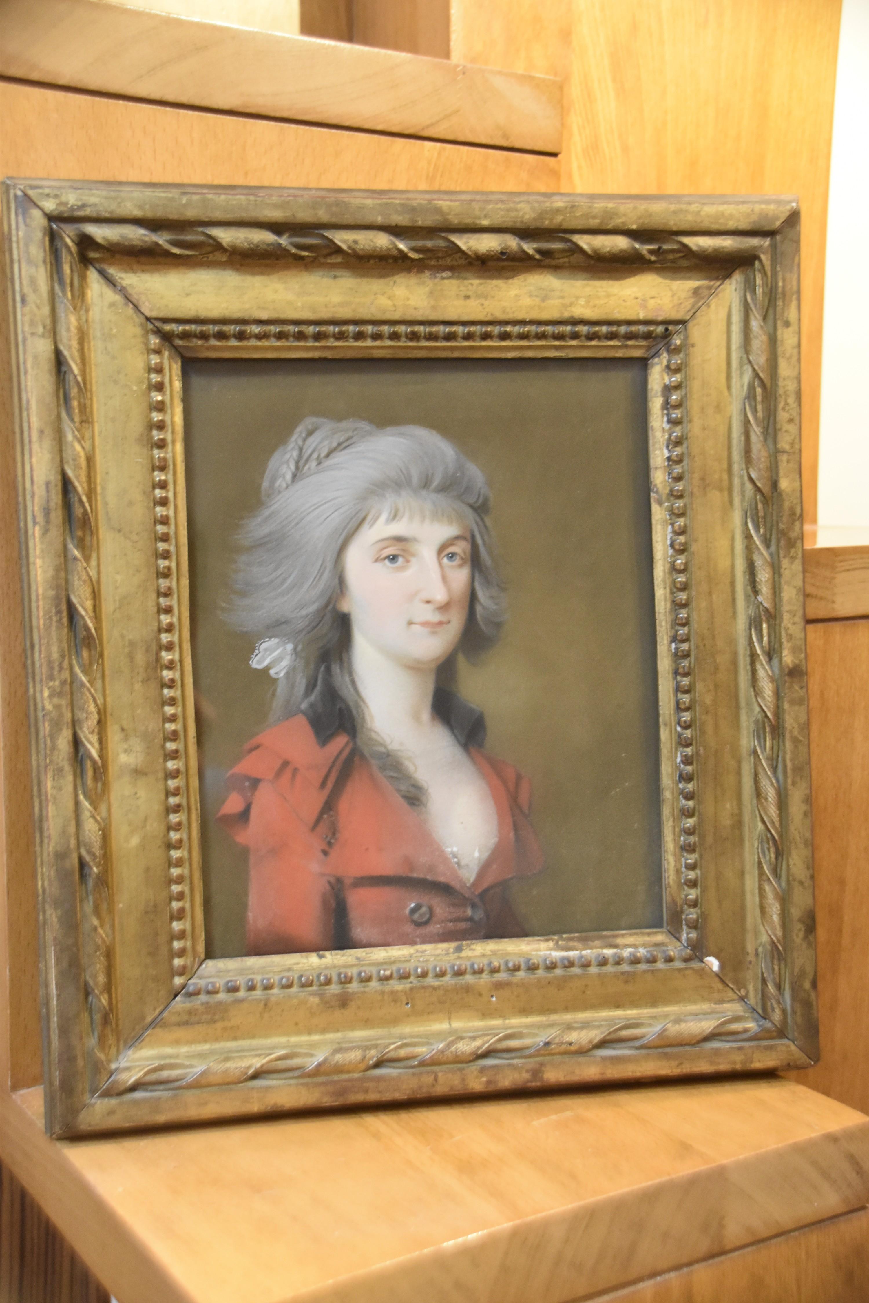 France 18th Century, A Lady in red, pastel 2