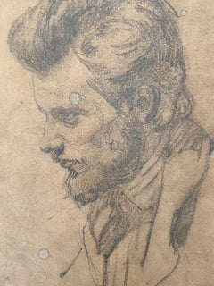 Danish School 19th century, Portrait  of a gentleman, original drawing