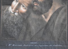 Mignon, Two men, A master and his disciple, 1805, black red and white chalks