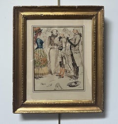 Edouard Detaille (1848 1912), Una escena de Carnaval, acuarela firmada