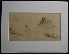 G. A. Rochegrosse (1859-1938) Studies of men, original drawing