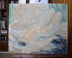 Marguerite De Lottis, A naked woman, Oil on panel