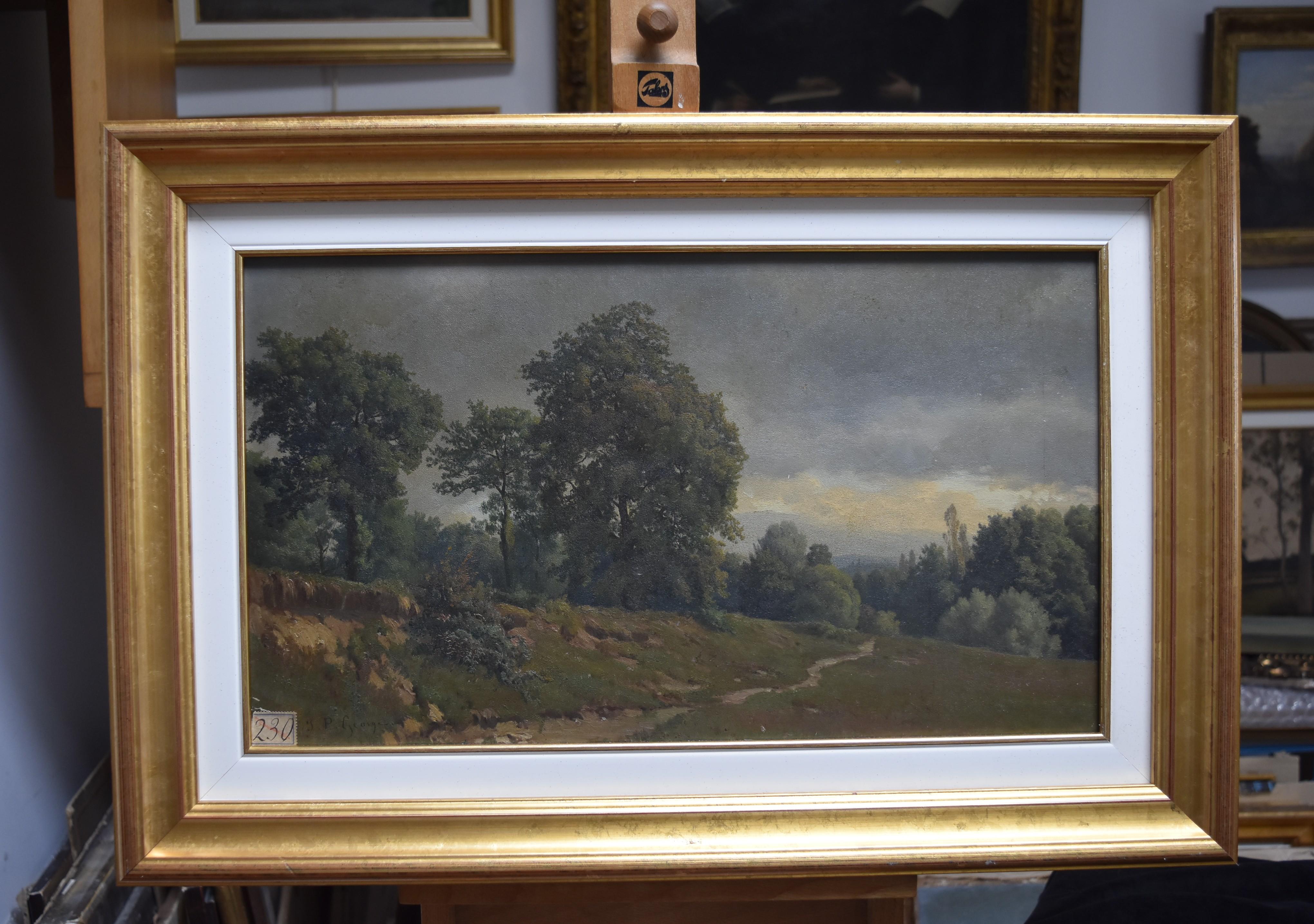 Jean Philippe George-Julliard (1818 – 1888) A Landscape, oil on paper 2