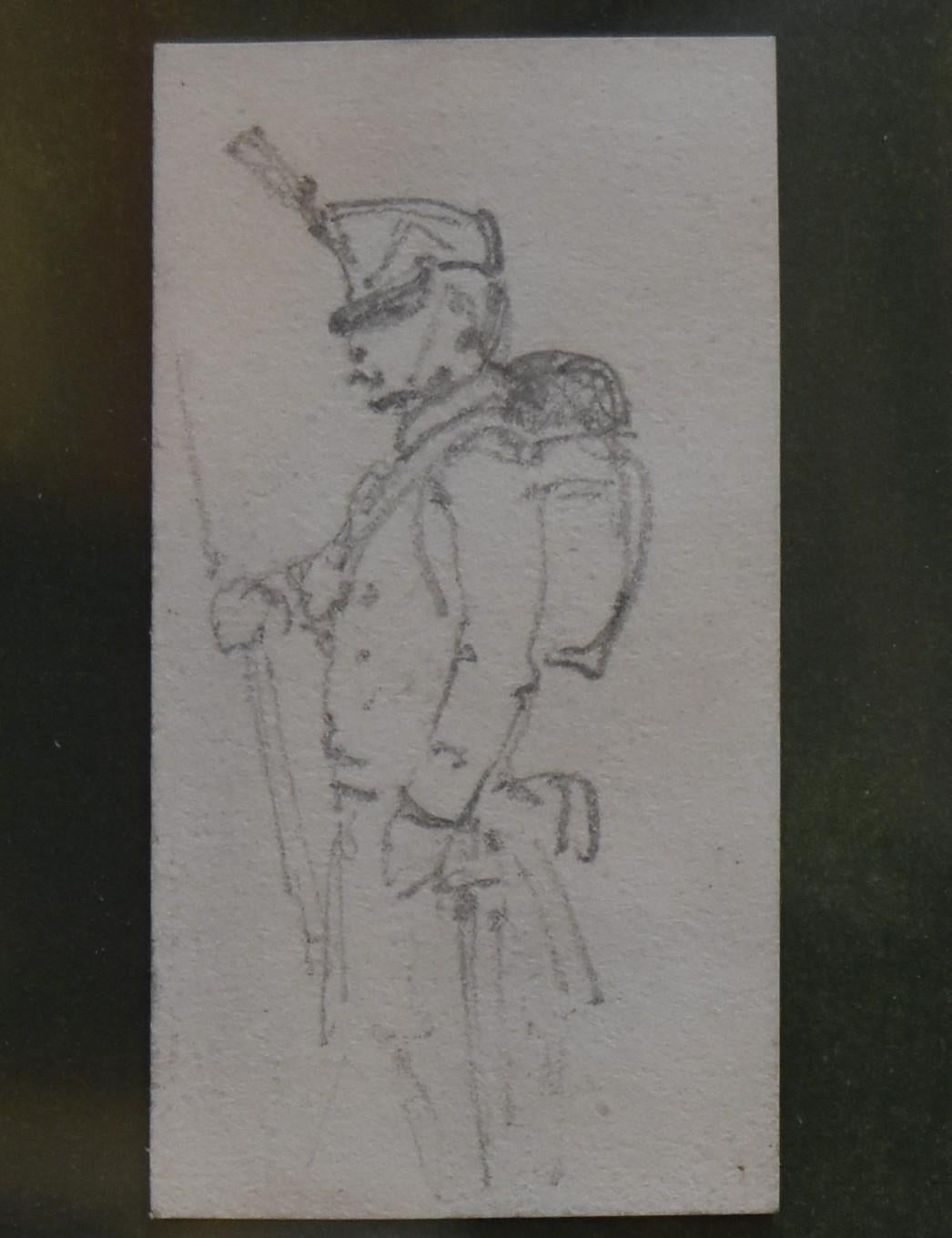Edouard Detaille (1848 1912), Soldiers studies, seven drawings in the same frame 1