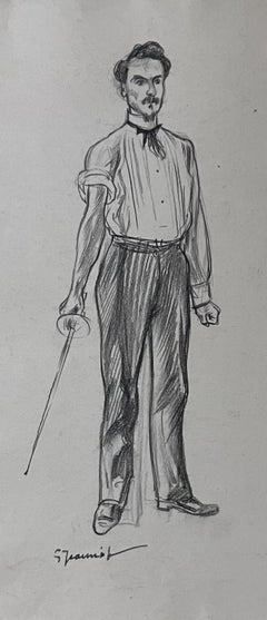 Pierre-Georges Jeanniot (1848–1934), Henri Rochefort for a duel, drawing