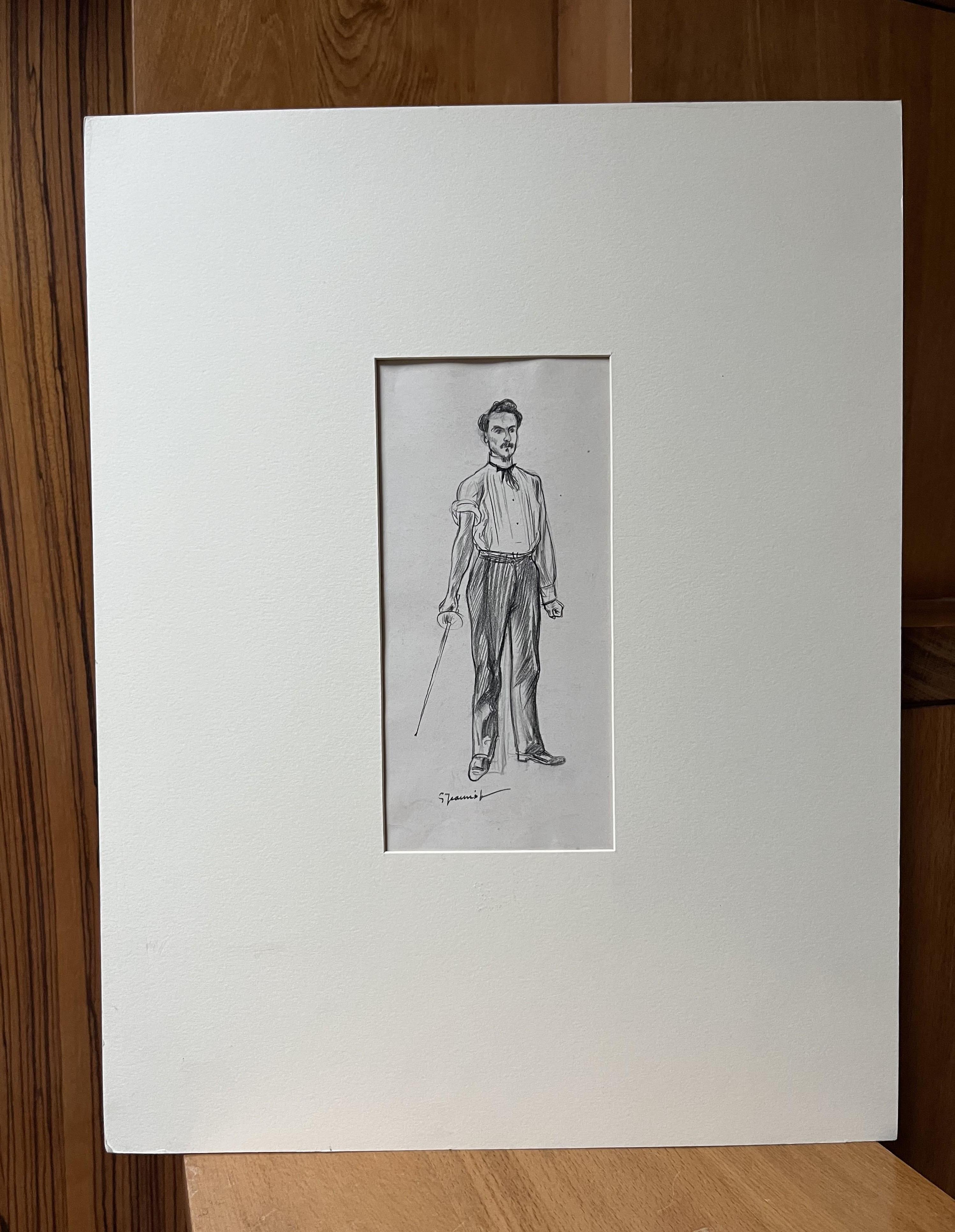 Pierre-Georges Jeanniot (1848-1934), Henri Rochefort para un duelo, dibujo en venta 2