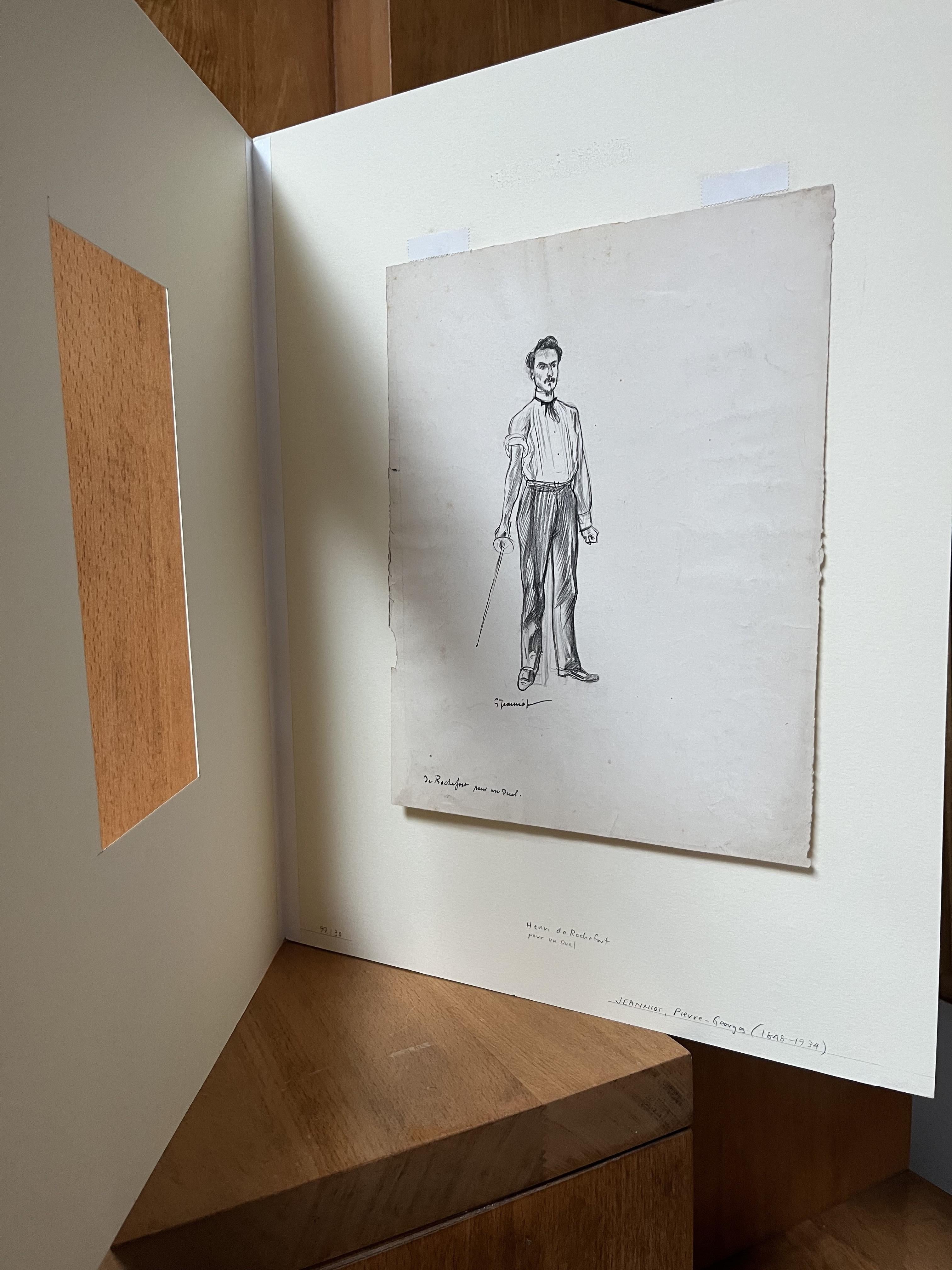 Pierre-Georges Jeanniot (1848-1934), Henri Rochefort para un duelo, dibujo en venta 3