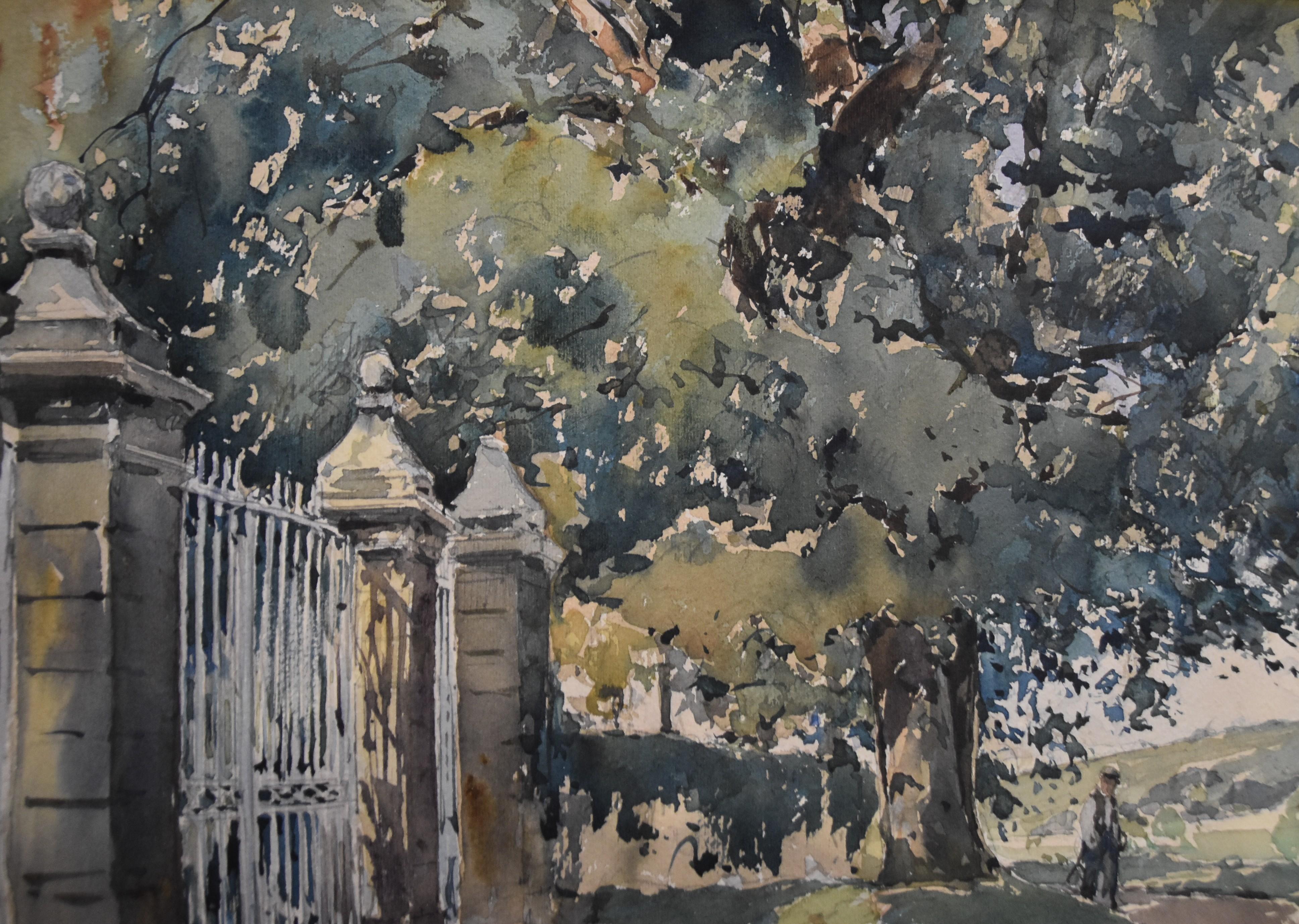 Paul Emile Lecomte (1877-1950)
La Grille (The Gate)
Signed lower left
Watercolor on paper
27 x 37 cm
In quite condition: yellowed by time, some stains
Framed: 43 x 53 cm

Paul Emile Lecomte (1877– 1950). Painter of watercolors and oil paintings,