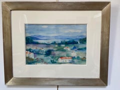 Attribué à Henry Ottmann (1877-1927) Paysage de Provence, aquarelle