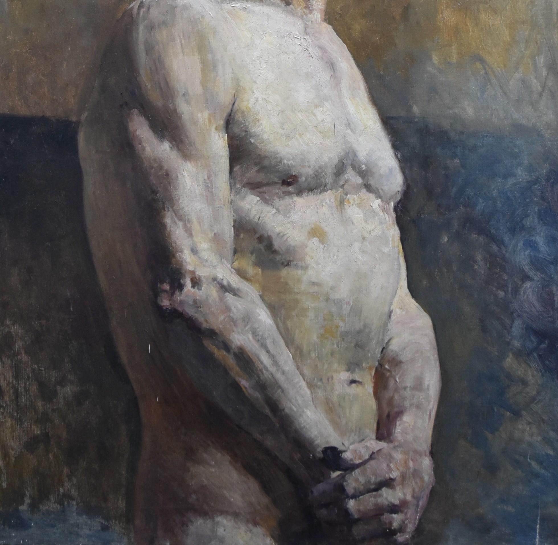 Alfred Marie Le Petit (1876-1953) Académie, a man half naked 1925, oil on canvas 5