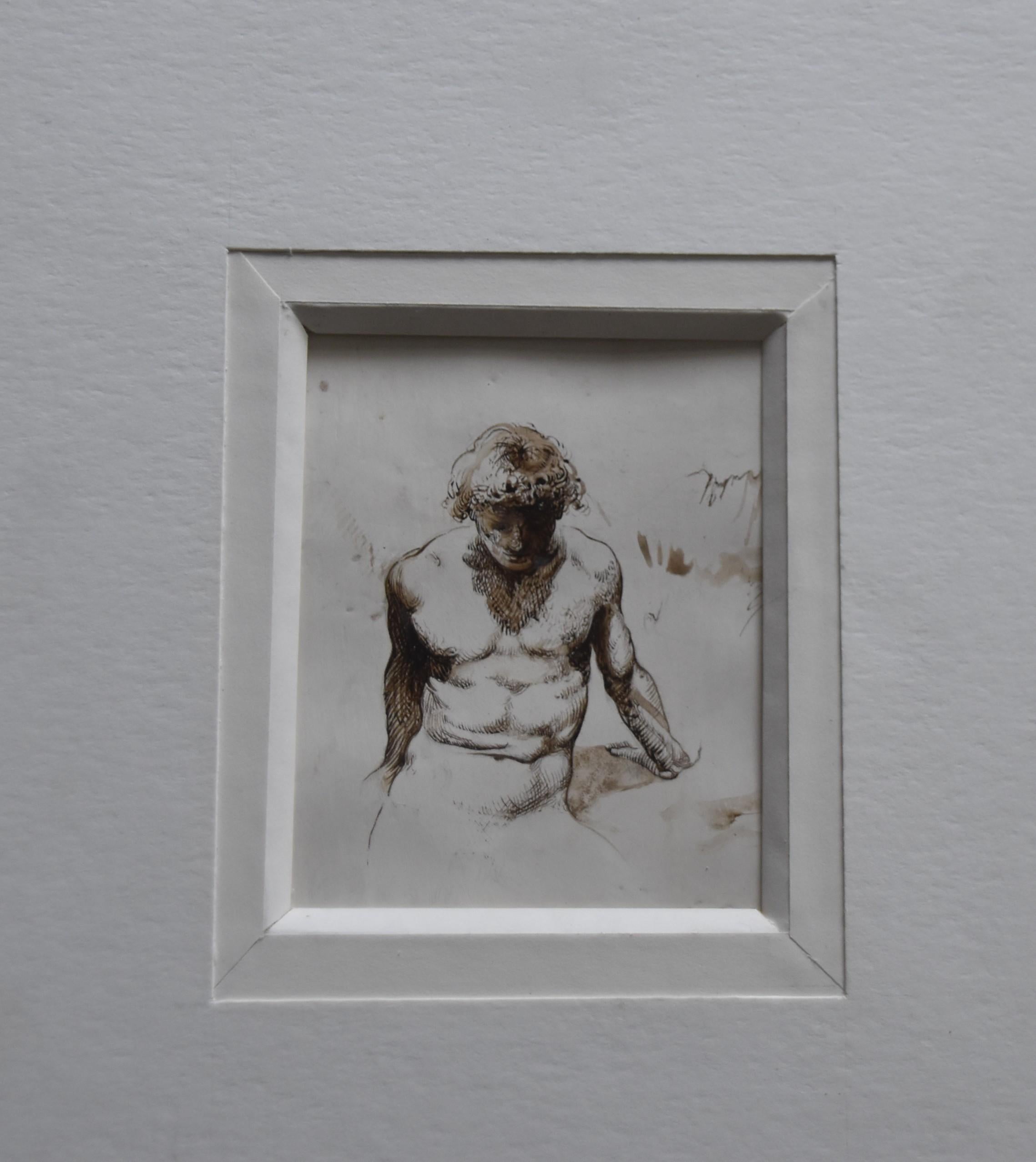 Christian Bouillé (1948-2005) A naked man, original drawing 3