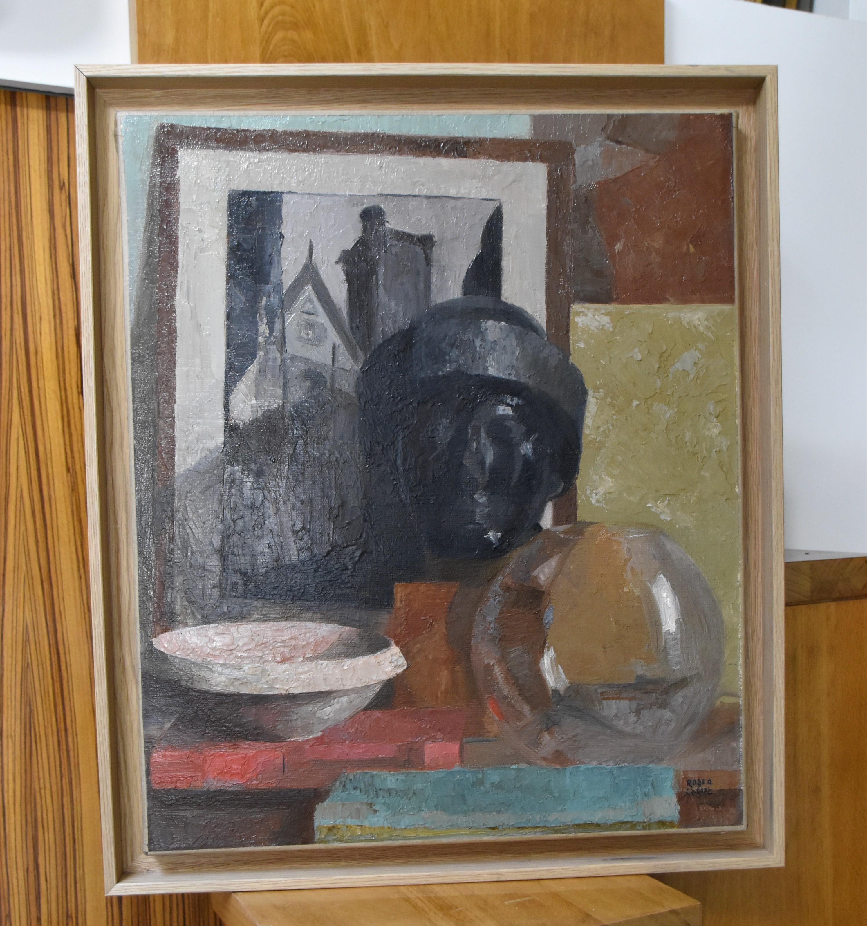 Roger Cortet (1910-1978) Still-life with a sculpture, oil on canvas signed 6