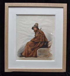 Scuola francese del XIX secolo, Un bandito italiano, 1864, acquerello