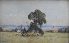 Paul Lecomte (1842-1920)  A Brittany landscape, signed watercolor