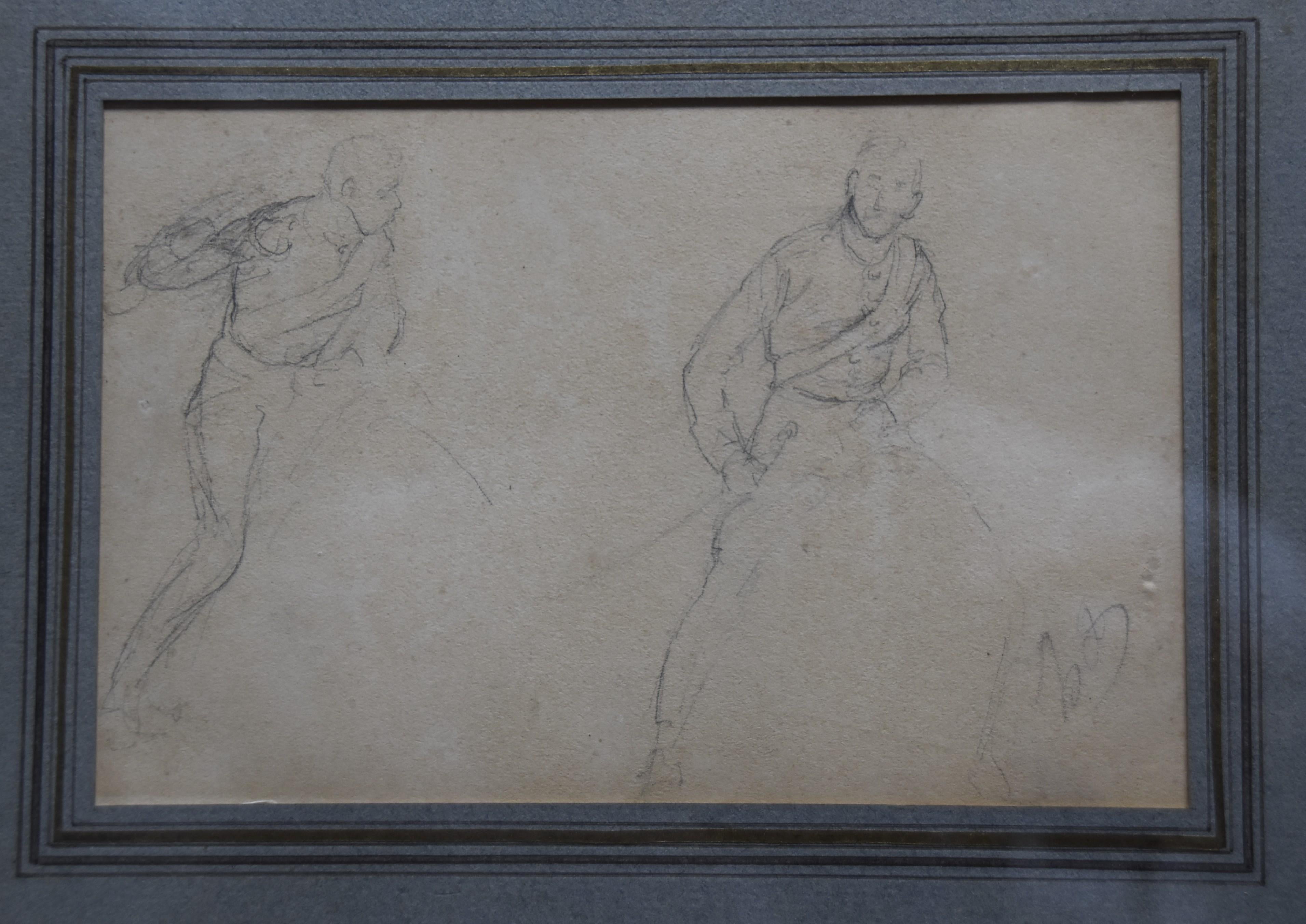 Henri-Louis Dupray (1841-1909) Studies of military horsemen, two signed drawings - Art by Henry Louis Dupray 