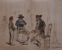 The Young Paperboy, aquarelle signée Edouard Detaille (1848 1912) 