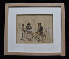 Edouard Detaille (1848 1912), The Young Paperboy, signed watercolor