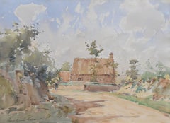 Paul Emile Lecomte (1877-1950)  Un paysage, aquarelle signée  