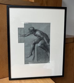 Attributed to Eugene Deully (1866-1933) A woman, study, drawing