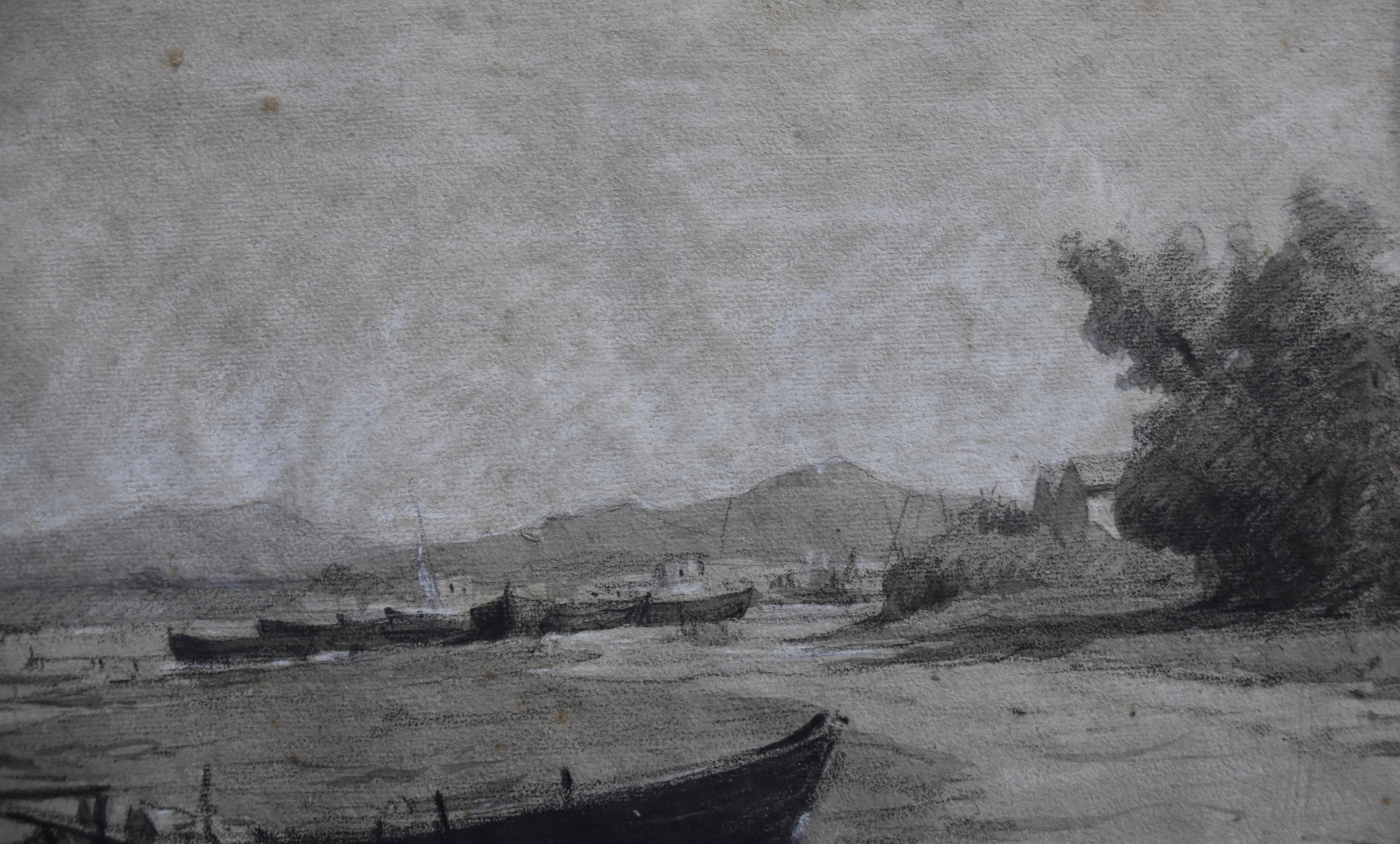 Adolphe Appian (1818-1898) Les Bords de l'Ain (Shores of Ain), signed drawing For Sale 3