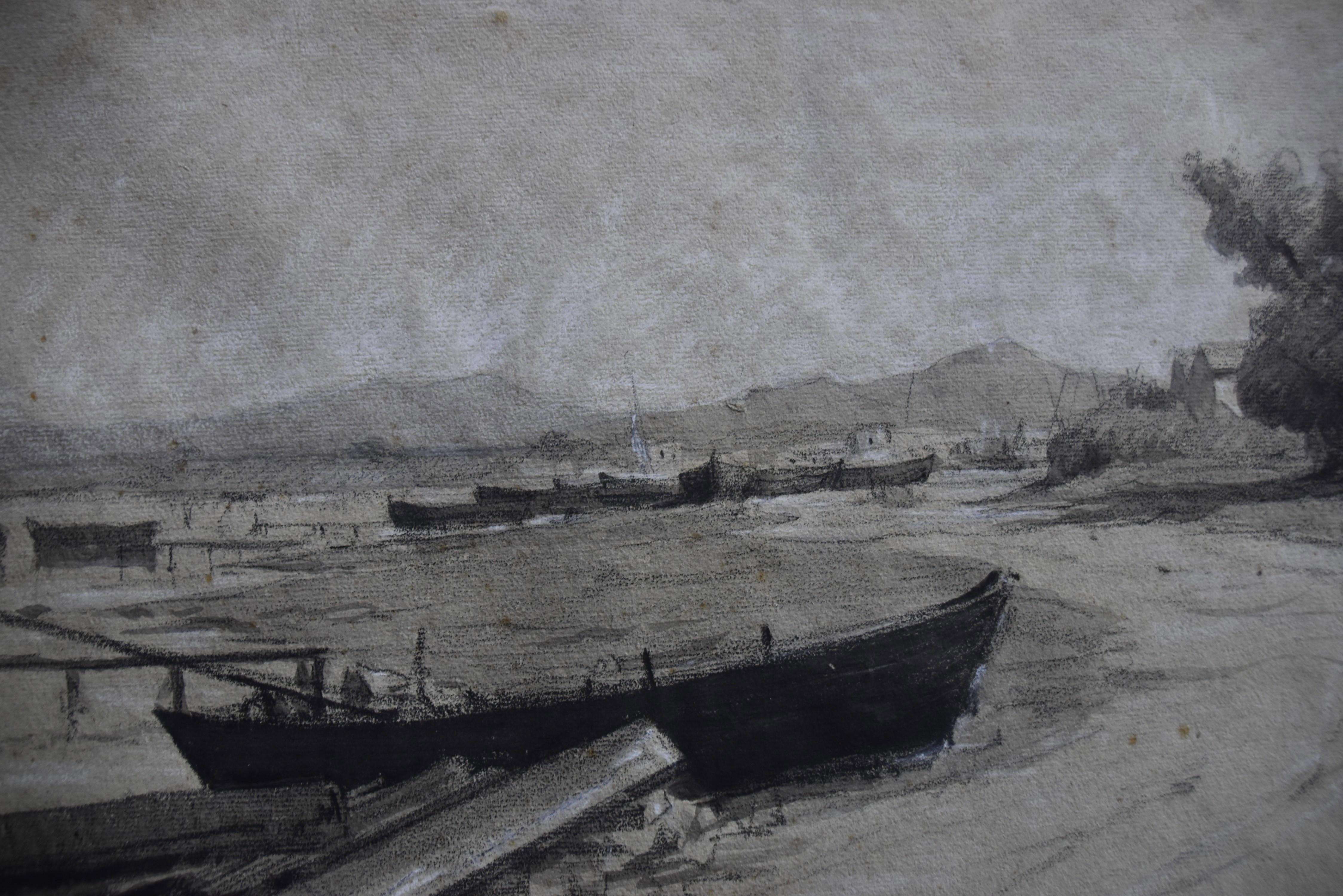 Adolphe Appian (1818-1898) Les Bords de l'Ain (Shores of Ain), signed drawing For Sale 5