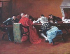 Portrait Of Cardinal Ecclesiastical Scene -19th century, oil, portrait painting