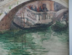 Venice Canal, Italy, landscape  - 20th century, watercolour.Helen Donald Smith