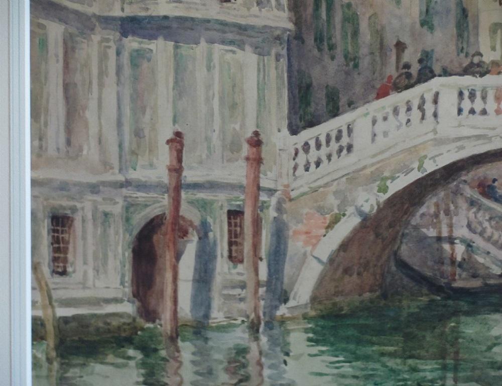 Venice Canal, Italy, landscape  - 20th century, watercolour.Helen Donald Smith For Sale 2