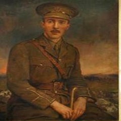 Portrait Army Officer, York & Lancaster Regiment, Watts Frame, portrait painting