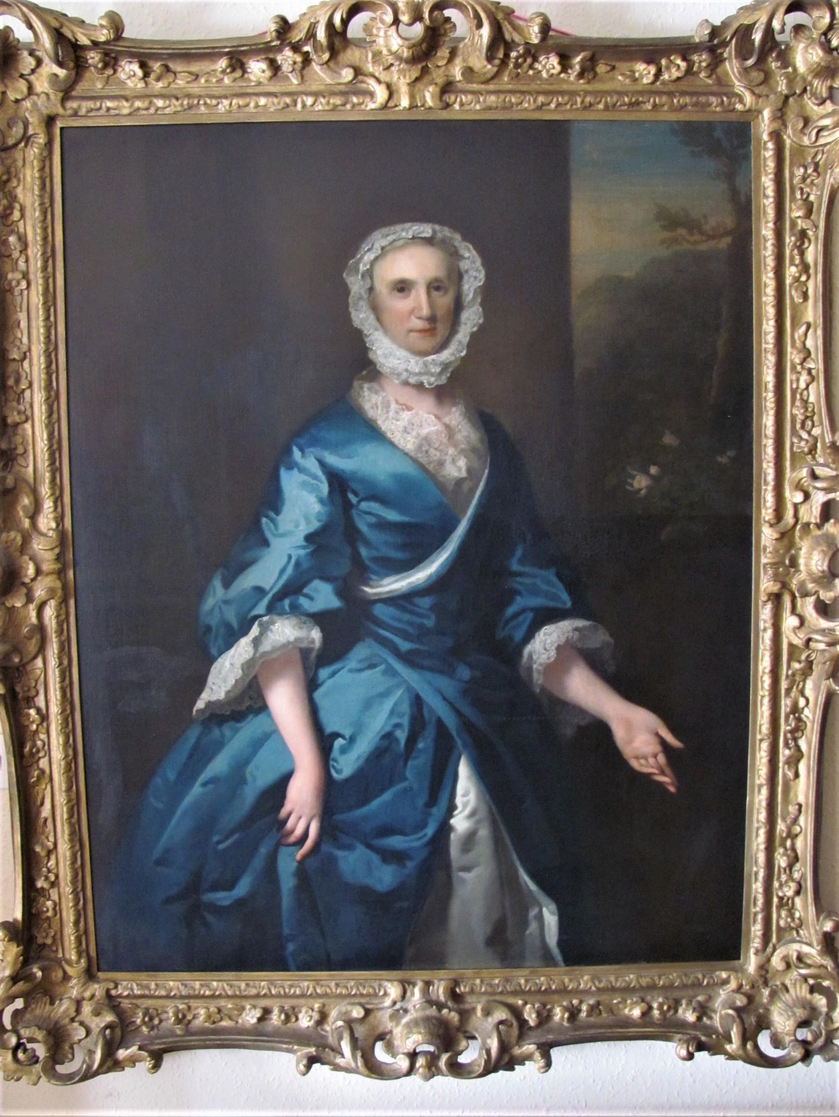 Portrait Of a Lady, 18th Century - Old Master, Oil, Portrait Painting, J. Highmore For Sale 3