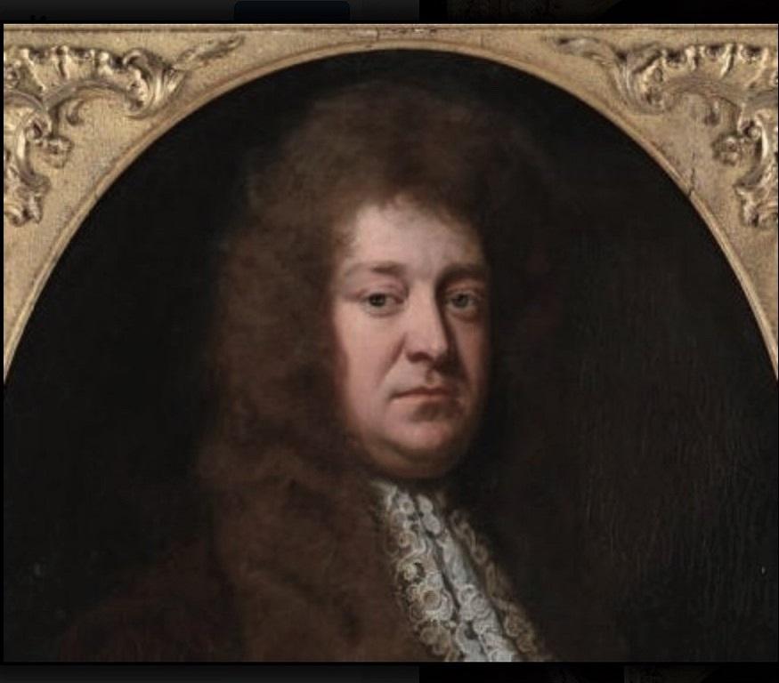 Portrait George Granville - 17th century, old master, portrait painting, Kneller  - Old Masters Painting by studio of Sir Godfrey Kneller