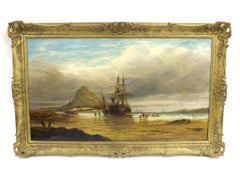 St Michael's Mount, Cornwall - 19th century, old master, oil, Seascape painting