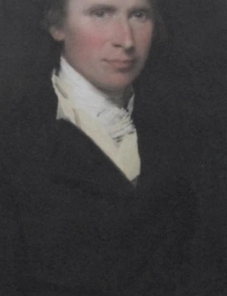 Portrait Of A Gentleman-18th century old master, portrait painting, attb Raeburn  - Black Portrait Painting by Attributed to Sir Henry Raeburn