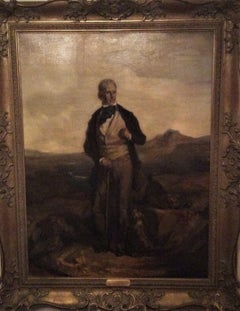 Portrait of Sir Walter Scott - 19th Century Oil, portrait painting, old master