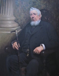 Portrait Of A Gentleman -Edwardian oil, old master, portrait painting, 1904