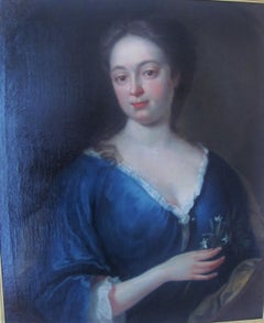 Portrait Of An Aristocratic Lady - 18th century, old master, portrait painting