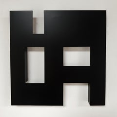 Steel 81 (ii) - contemporary modern geometric sculpture painting relief