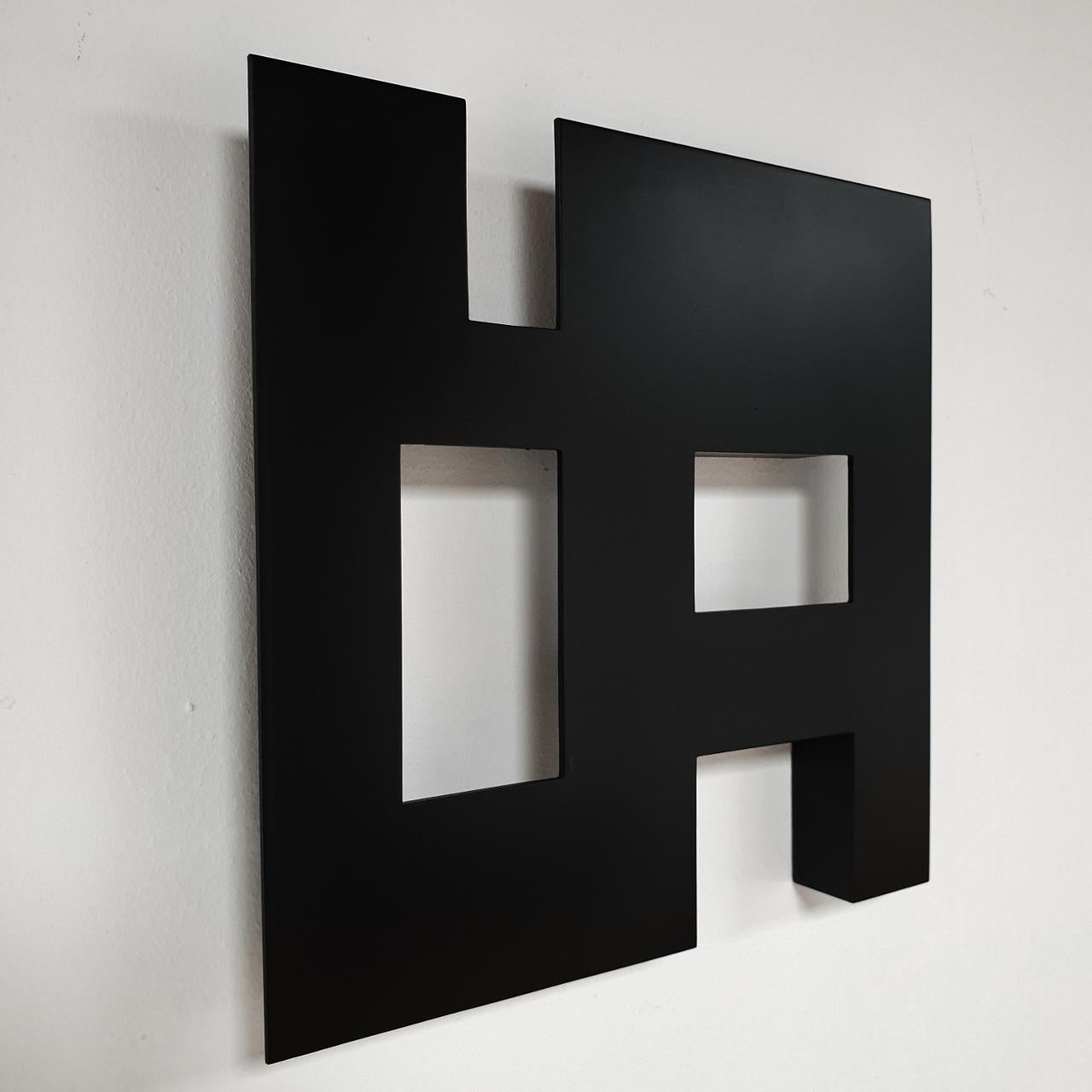 Steel 81 (ii) - contemporary modern geometric sculpture painting relief - Abstract Geometric Painting by Carl Möller