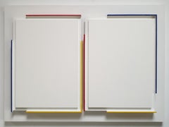 Double Contour du Blanc - peinture contemporaine moderne Henri Prosi relief