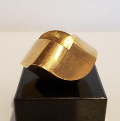 Lotus - contemporary modern abstract geometric miniature brass sculpture