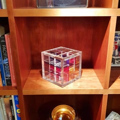 Homage to De Stijl - contemporary modern abstract geometric cube sculpture