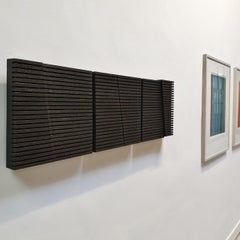 Construction lineaire - contemporary modern geometric sculpture painting relief