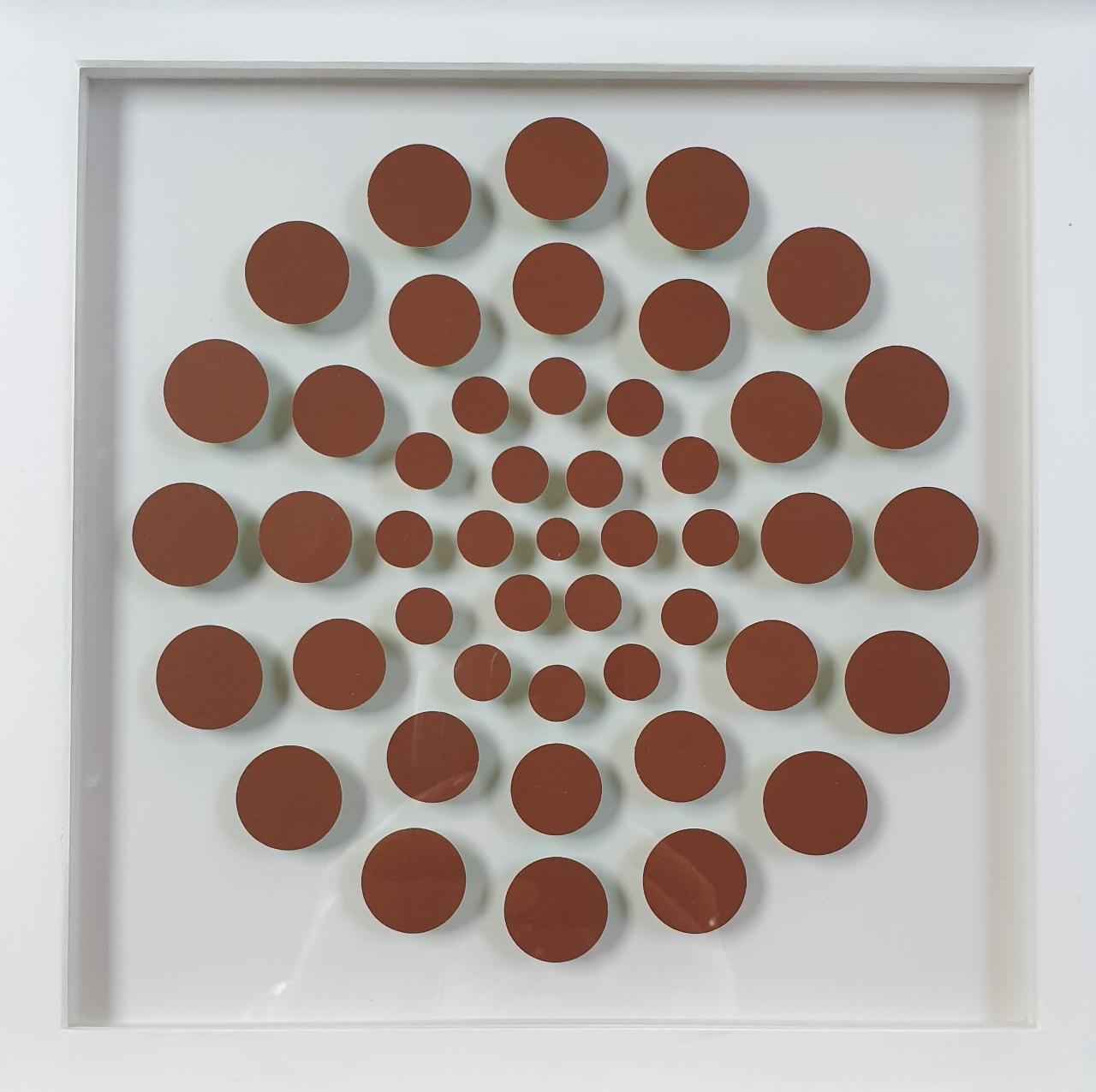 Eliza Kopec Abstract Painting - 47 Dots V - contemporary modern abstract geometric paper relief