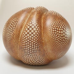 Kokon gepunktet - contemporary modern abstract organic ceramic sculpture object