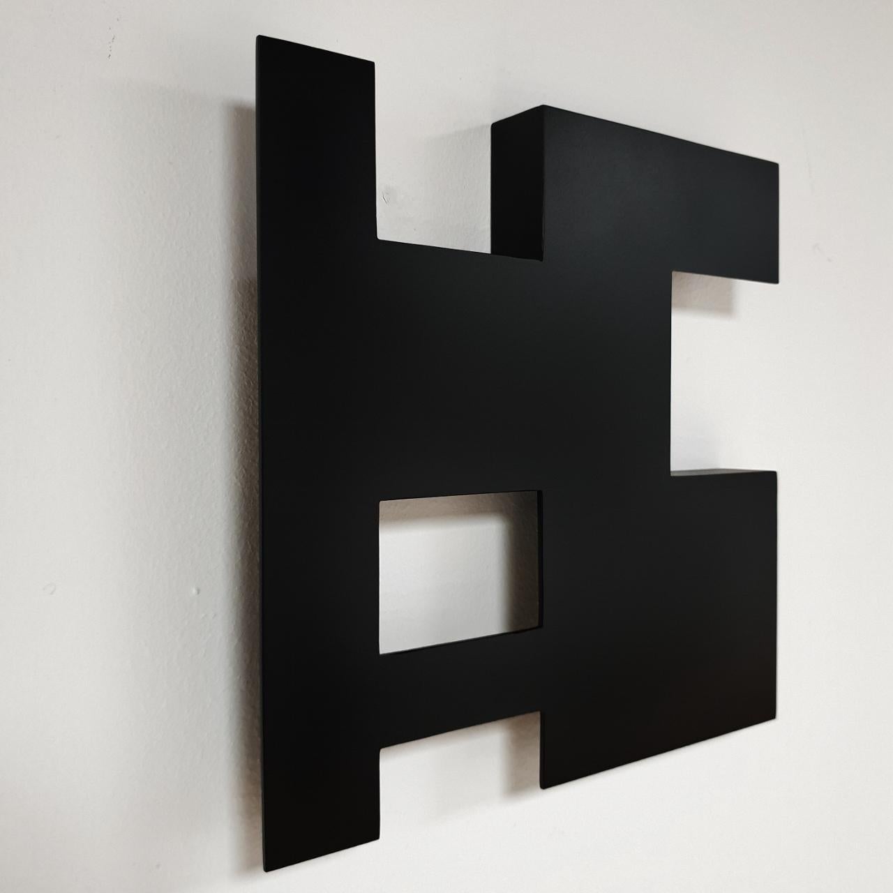 Steel 81 (iii) - contemporary modern geometric sculpture painting relief - Abstract Geometric Sculpture by Carl Möller