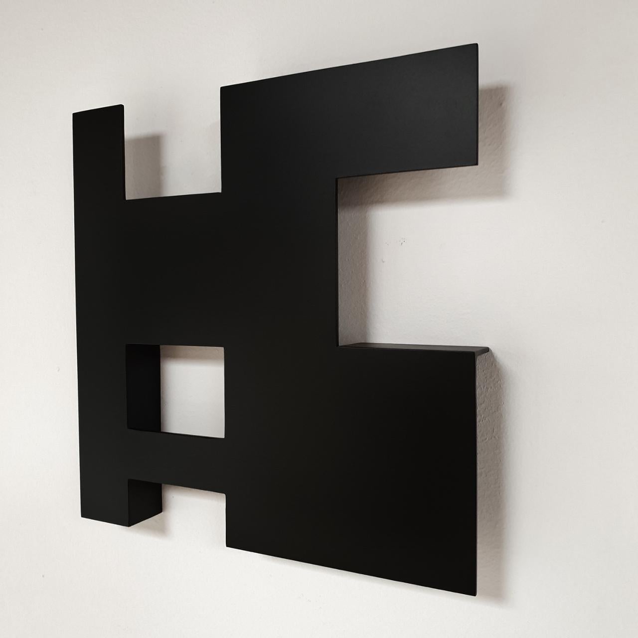 Steel 81 (iii) - contemporary modern geometric sculpture painting relief - Gray Abstract Sculpture by Carl Möller