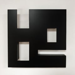 Steel 81 (iv) - contemporary modern geometric sculpture painting relief