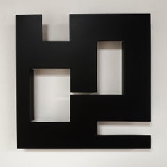 Steel 81 (i) - contemporary modern geometric sculpture painting relief