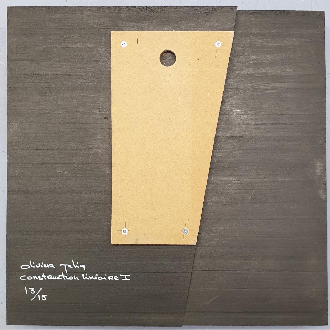 Construction lineaire - contemporary modern geometric sculpture painting relief 3